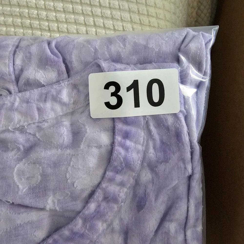 Chicos Women's Purple Blouse 3/4‎ Sleeve 100% Cotton Size 3